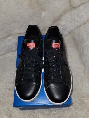 Adidas Stan Smith Originals Black White Turbo Shoes Mens Size 6